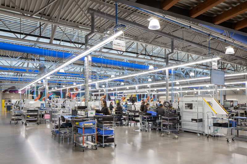 Assembly line at the Germantown plant